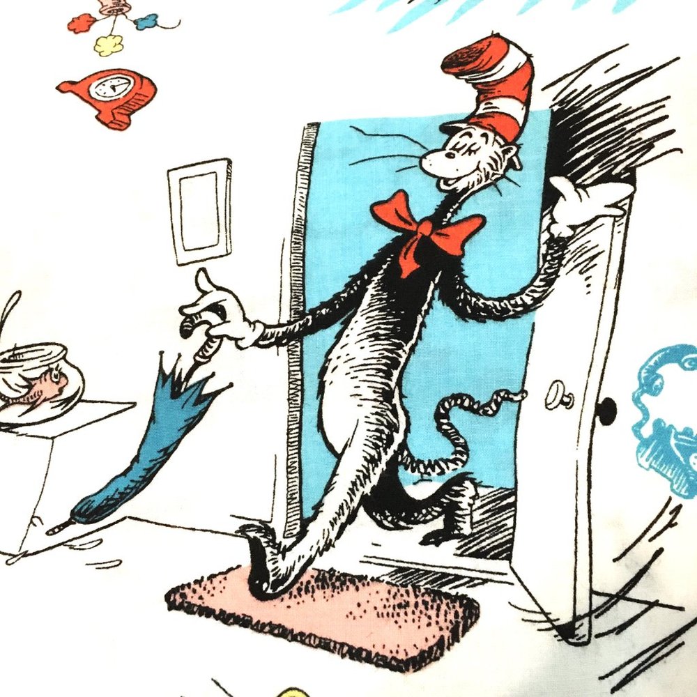 Fabric 2003 Dr Seuss ™ Cat In the Hat -Novelty 3 yrds Fabric